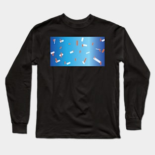 Blue gradient pattern abtraction Long Sleeve T-Shirt